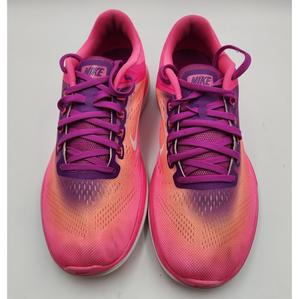Nike Flex 2016 830752-601 Womens 10 Sneakers Pink Lace Up Athletic Running Shoes